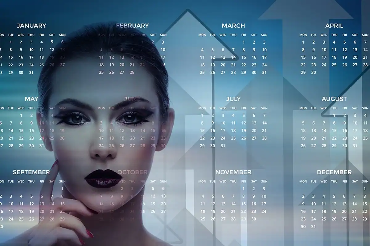 Calendar de perete cu termene marcate, pentru urmărirea rezultatelor asumate de echipă